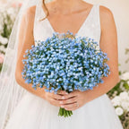 Waipfaru 30 Pcs Blue Babys Breath Artificial Flowers Bulk, Real Touch - Image 6