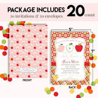 Amanda Creation Custom Baby Shower Invites Apple Baby Shower Invitation 20 5x7 Custom Personalized Apple Theme Invites With Envelopes - Image 4