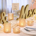20 Pcs Gold Votive Candle Holder Glass Tea Light Candle Holders Bulk - Image 6