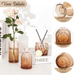 Set of 36 Glass Bud Vases Small Flower Vases for Centerpieces(Amber) - Image 3
