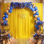 20x10ft Yellow Backdrop Curtain Panels for Parties - Wrinkle Free Polyester Photo Curtain Backdrop Wedding Back Drop Fabric Drapes for Party Decorations Background for Photography - Image 2