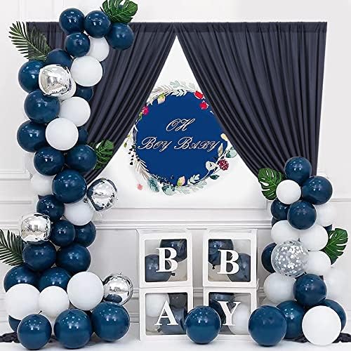 10ft x 10ft Navy Blue Backdrop Curtains for Parties Weddings, Wrinkle Free Silky Polyester Fabric Photo Backdrop Drapes, 2 Panels 5X 10 ft Navy Backfrounds Cloth for Birthday Graduation Photography - Image 6