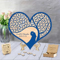 Personalized Heart Tree Wedding Guest Book Alternative Custom Tree of Life Wedding Guest Book Reception Frame Wedding Decorations for Reception Sign in Book Guests,D-Family Tree Guestbook-3 by Smallduuck