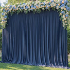 20x12ft Navy Blue Backdrop Curtain Panels for Parties - Wrinkle Free Polyester Photo Curtain Backdrop Wedding Back Drop Fabric Drapes for Party Decorations Background for Photography by WishCare