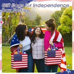 Abbylike 30 Pcs American Flag Gift Bag Patriotic Reusable Non Woven Tote - Image 2