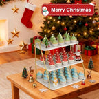 VyGrow Cupcake Stand, 3-Tier Dessert Stand for 55 Cupcakes, Wood & Metal Tower Display Premium Holder Dessert Tree Tower for Christmas Birthday Weddings Party Decor, 16.26" L x 11.81" W x 15.76" H - Image 2