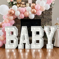 Imprsv Baby Letters For Baby Shower 2FT Marquee Letters Light Up Decoration by Letsmakeitimpressive
