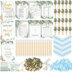 Sherr 476 Pcs Greenery Baby Shower Games, 9 Styles Baby Shower Activities by Sherr