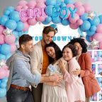 Touchdowns or Tutus Gender Reveal Decorations, Baby Boy or Girl Gender Reveal Decorations, Football Party Decor Backdrop Balloon Banner Tablecloth Cake Cupcake Topper Box Sash Pink Blue - Image 7