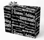 AOFUN Custom Name Text Wrapping Paper For Him Mens Wrapping Paper Christmas Wrapping Paper Thick Wrapping Paper Birthday First Birthday Wrapping Paper Boy 5 Rolls 58" x 23" by Unknown