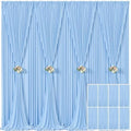8 Panels Baby Blue Backdrop Curtain for Baby Shower Parties Wrinkle Free Light Blue Curtains Backdrop Drapes Fabric Decoration for Birthday Party Photography 40ft x 10ft by Tao-GePartyDecorations