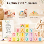 85 PCS Baby Shower Blocks Game Kit Templates to Paint, DIY Baby Shower Games & Gender Reveal Activity Set, 52 Wooden Blocks to Decorate, Includes 24 Acrylic Markers, Game Sign & 8 Templates to Paint - Image 3