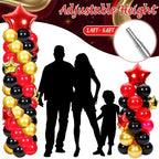 Gejoy Red Black Gold Balloon Column Stand Kit, Adjustable 1.4-6.6 ft - Image 3
