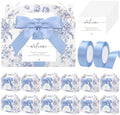 Jaloro 24 Set Blue Chinoiserie Wedding Welcome Boxes 9x6x6 Gable by Unknown