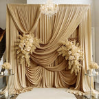 10ft×15ft Camel Backdrop Curtain for Wedding Party by PartyVillage