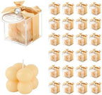 ACITHGL 30 Sets Fully Assembled Small Bubble Candle Party Favors for Guests Bulk Bridal Showers Favors Candles with Stylish Ribbons Thank You Cards Gifts (Champagne) by ACITHGL
