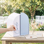 Wenqik Arched Acrylic Wedding Card Box with Blue Writable Standee - Image 5