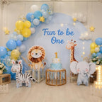 Gemscream 4 Pcs Fun to Be One Birthday Decor Lion Giraffe Zebra Cutouts - Image 3