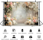 15x10ft Floral Wall Backdrop Wedding Reception Abstract Photography Background Spring Watercolor Painting Floral Banner Decorations Baby Shower Birthday Holiday Portrait Photo Booth Prop - Image 5