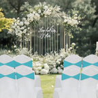 Lake Blue Chair Sashes Bows 60Pcs Spandex Chair Sashes Elastic Chair Cover Bands Ties Without Buckle for Wedding Birthday Party Ceremoney Events Decoration - Image 6