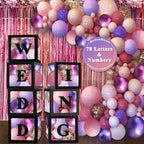 Ledido Transparent Balloon Boxes with 78 Letters Numbers for Custom Name - Image 5