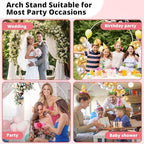 7.2 ft White Metal Balloon Arch Stand for Wedding, Birthday & Baby Shower - Image 6