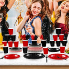 560 Pcs Red and Black Party Decorations, Serves 80 - Image 6