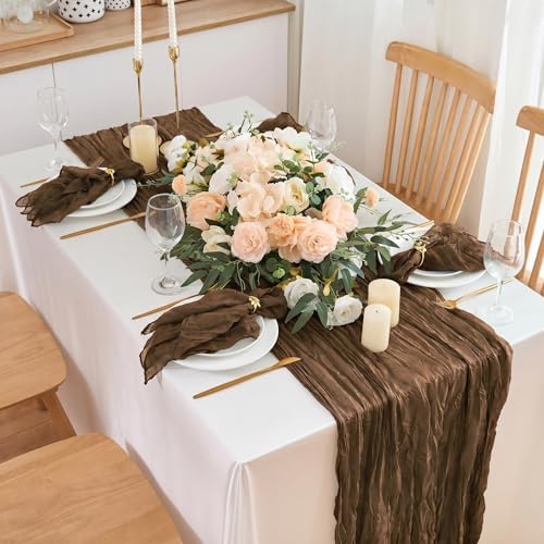 50 Pack Cheesecloth Napkins 20"x20" Brown Gauze Boho Bulk Napkins - Image 5