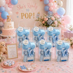 6 Set Summer Baby Shower Prizes for Game Winners, Blue Handheld Fan Favor - Image 4