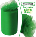 Tulle Fabric Rolls, 3 Pcs, 6 Inch by 100 Yards (300 feet) Fabric Spool Tulle Ribbon (Purple, Orange, Emerald Green) - Image 7