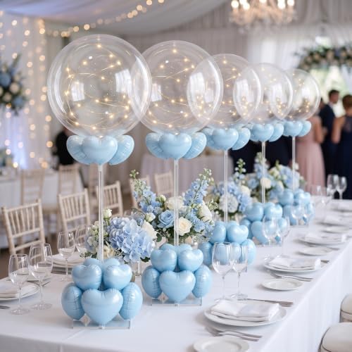 12 Pack 15.75 Inch Clear Acrylic Balloon Stand Kit for Table Centerpieces - Image 7