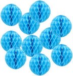 PATIKIL 10pcs 14" Honeycomb Balls Tissue Paper Pom Poms, Party Hanging Paper Honeycomb Balls Decoration for Birthday Wedding Home Backdrop Decor, Sky Blue by PATIKIL