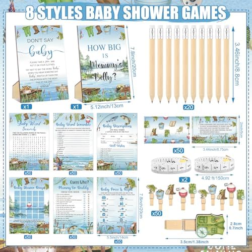 Funnymoom 426 Pcs Fishing Baby Shower Games Set, 8 Activities - Image 3