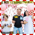 3 Pcs She's Ready to Pop Arch Backdrop Cover 4ft 5ft 6ft Red and White - Image 7