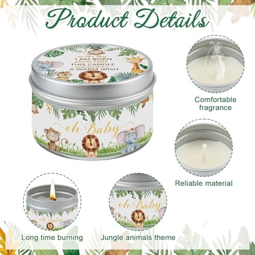 24Pcs Jungle Animal Baby Shower Party Candles for Gender Reveal - Image 3