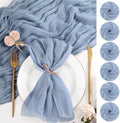 50 Pack Dusty Blue Cloth Napkins 20x20Inch Cheesecloth Napkins by Lumaycens