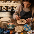 Wood Slices for Centerpieces, 7-8 Inches, Round, 10 Pack, Rustic Style, for Weddings, Baby Showers, and DIY Crafts - Image 3