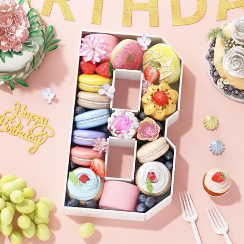 BABY Charcuterie Board Letters Fillable, BABY Cardboard Letters for Charcuterie, White BABY Letters for Baby Shower Gender Reveal Birthday Decoration, BABY Letter Tray for Food Chocolate Cupcake Candy - Image 2