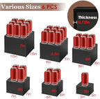 6Pcs Black Buffet Risers Set (Size 5",6",7",8",9",10"),Food Risers for Buffet Table Display Stand Shelf for Party Catering Dessert Collectibles Acrylic Cube Boxes Display with Hollow Bottoms - Image 2