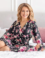 Mommy and Me Robe and Swaddle Set | Maternity Robe Matching Baby Girl, Boy - Image 3