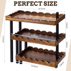 3 Tier Serving Tray & Wood Display Risers for Party,Rotatable Cupcake Stand - Image 3