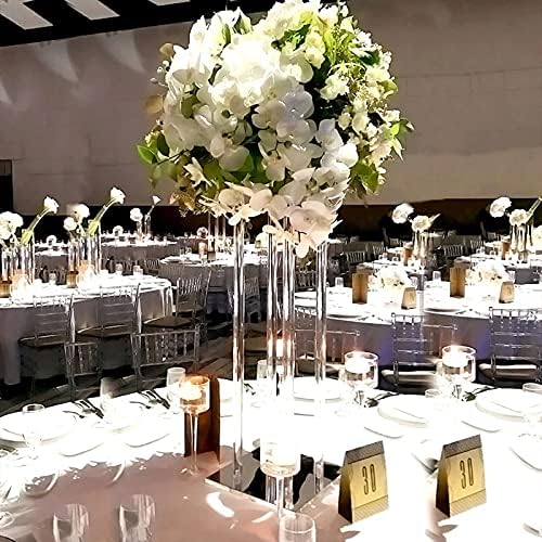 10-pack Flower Stand, Acrylic Crystal Flower Stand Wedding Decorations, Acrylic Vases Clear Column for Event Centerpiece Party Hotel Home Decor, Tall Vase Backdrop Decoration - Image 7