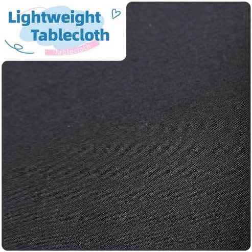 DRESSMAKER 10 Pack Black Table Cloth Rectangle 70X120 Inch Fit 8FT Table - Image 4