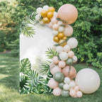 Summer Tropical Leaf Arch Backdrop Cover 7.2 FT, Country Watercolor Green Plant Leaves Wedding Arch Cover Stretchy Backdrop Stands Covers for Birthday Party Ceremony Banquet Decor by Unknown