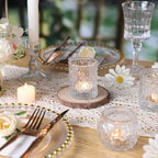 DARJEN Clear Votive Candle Holders Set of 36- Round Glass Candle Holders Bulk for Tea Light Candle, Embossed Candle Votives for Wedding Centerpiece, Various Parties & Home Decor (Pack of 4) - Image 5