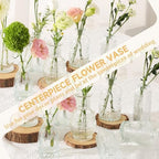 Glass Bud Vase Set of 32PCS Wedding Centerpieces for Tables,Mini Clear Bud Vases for Flowers,Small Flower Vases Suitable for Birthday Party,Anniversary,Wedding,Baby Shower (Clear, 32PCS) - Image 6