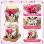 Mtlee 20 Sets Baptism Candle Favors for Guests, Pink, Baby - Image 5