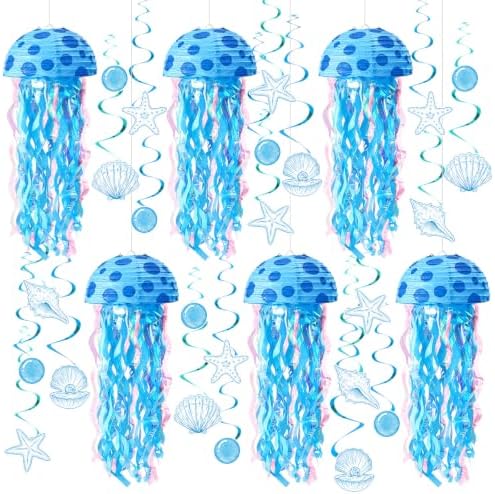 Whaline 30 Pcs 10'' Cartoon Sponge Themed Birthday Party Decor, Jellyfish by Whaline