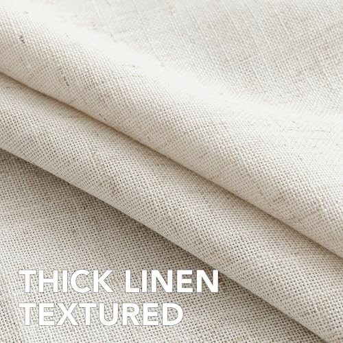 H.VERSAILTEX Linen Table Cloths Rectangle 60 x 120 Inch Premium Tablecloth Spill-Proof Waterproof Table Cover for Dining Buffet Feature Extra Soft and Thick Fabric Wrinkle Free, Natural - Image 3
