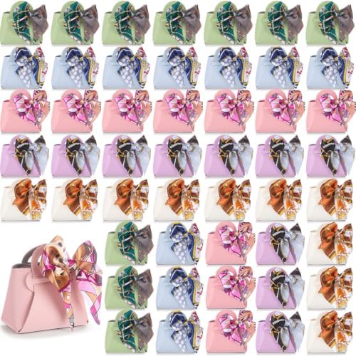 Kacctyen 50 Pack Mini Leather Purse Gift Bags PU Wedding,Fresh Color by Kacctyen